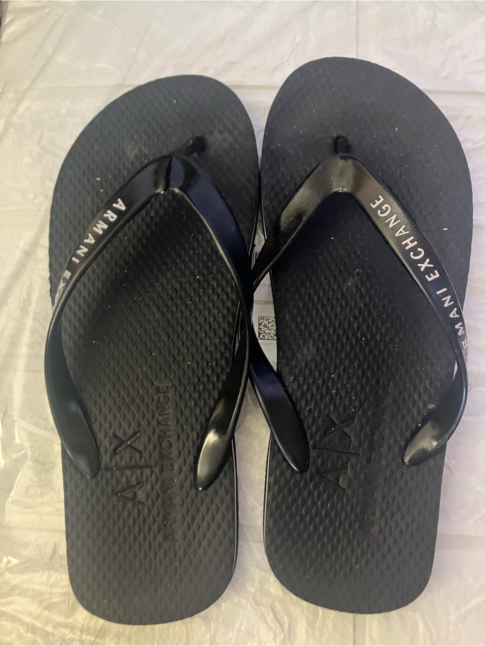 Armani Exchange Black Logo Sandals